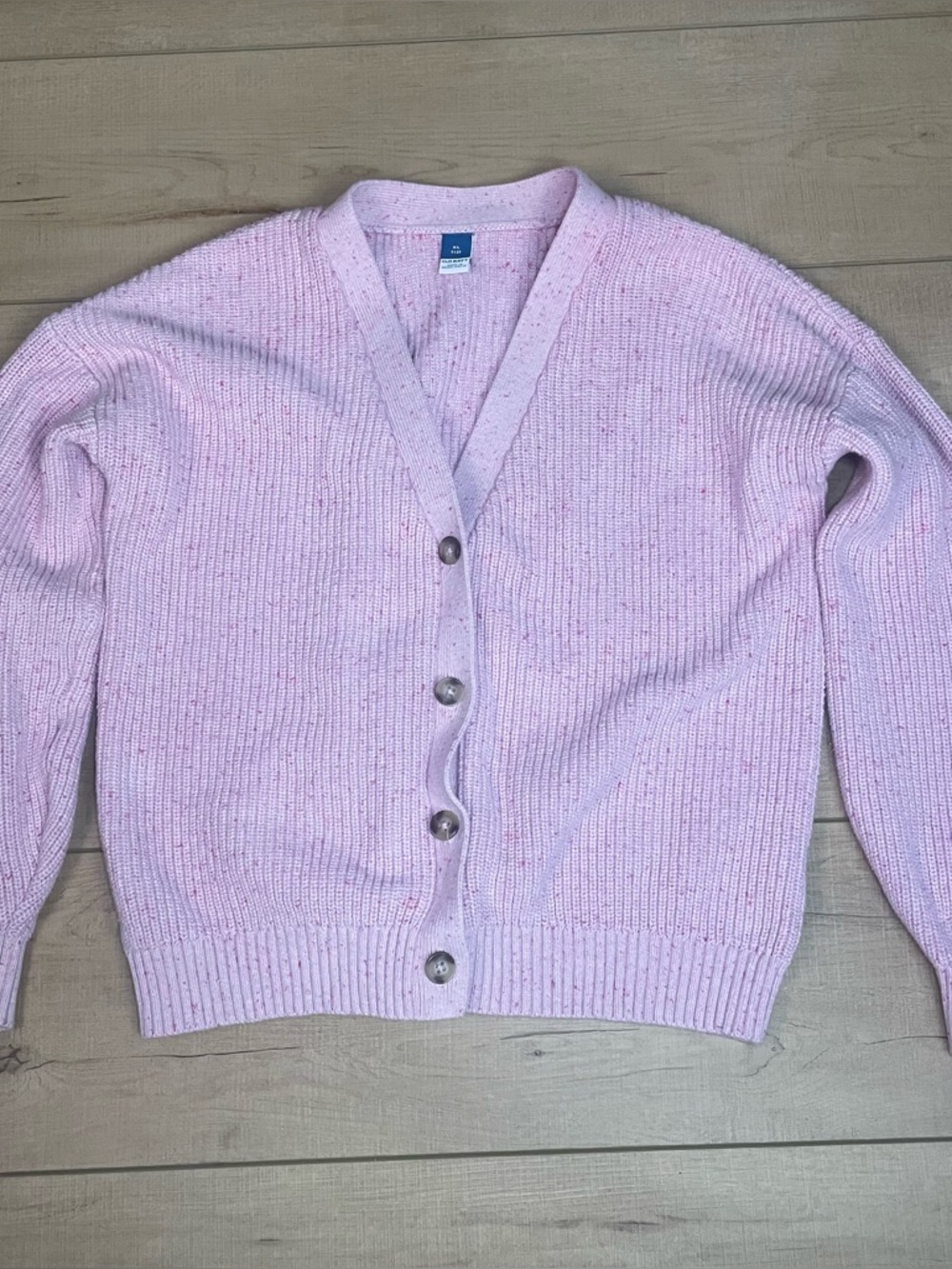 Old Navy Girls Cozy Cardigan Sweater Cropped Button Pink Size 12